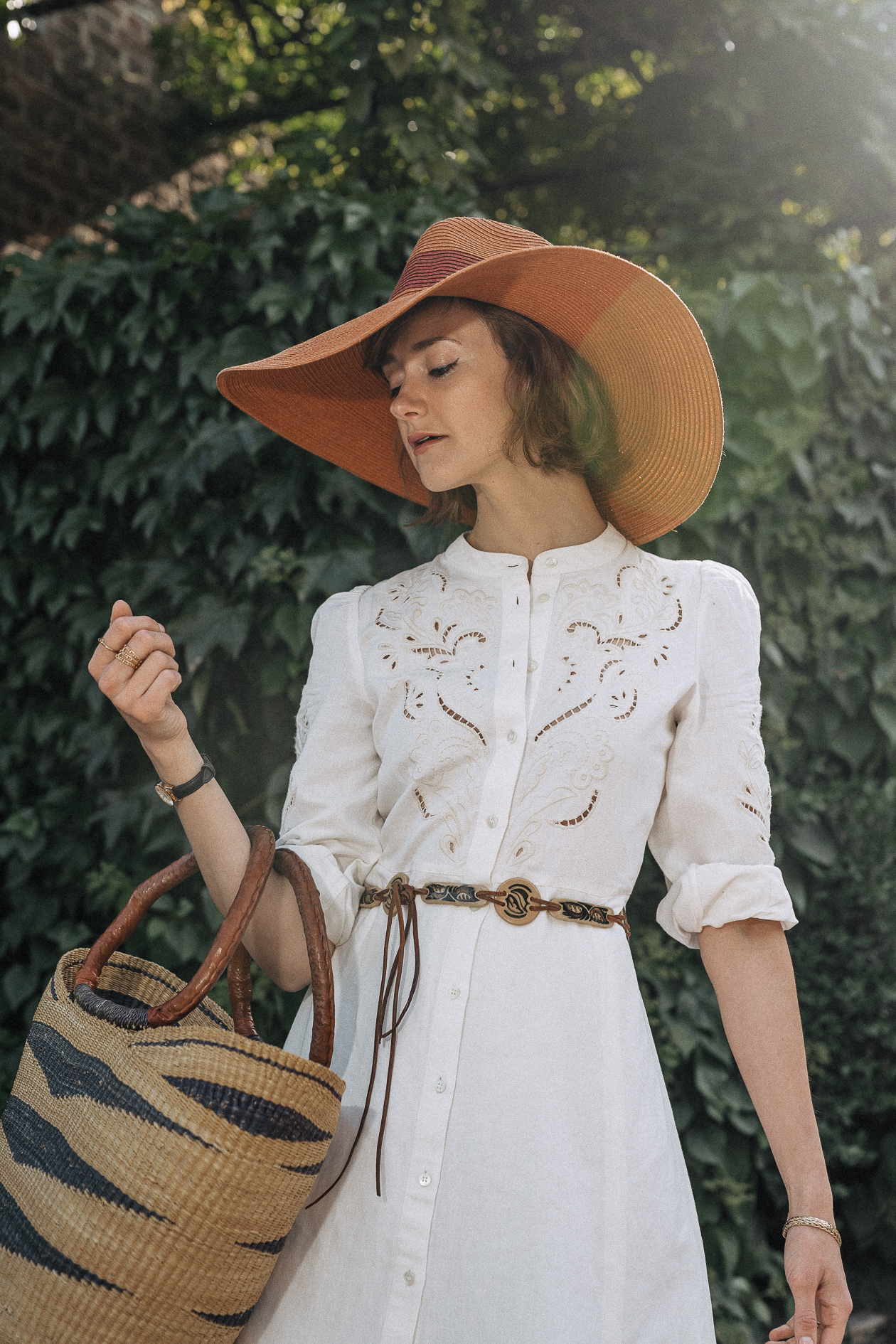 Sezane white maxi dress