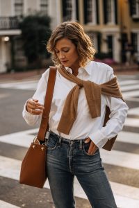 American Giant button-down and sweater